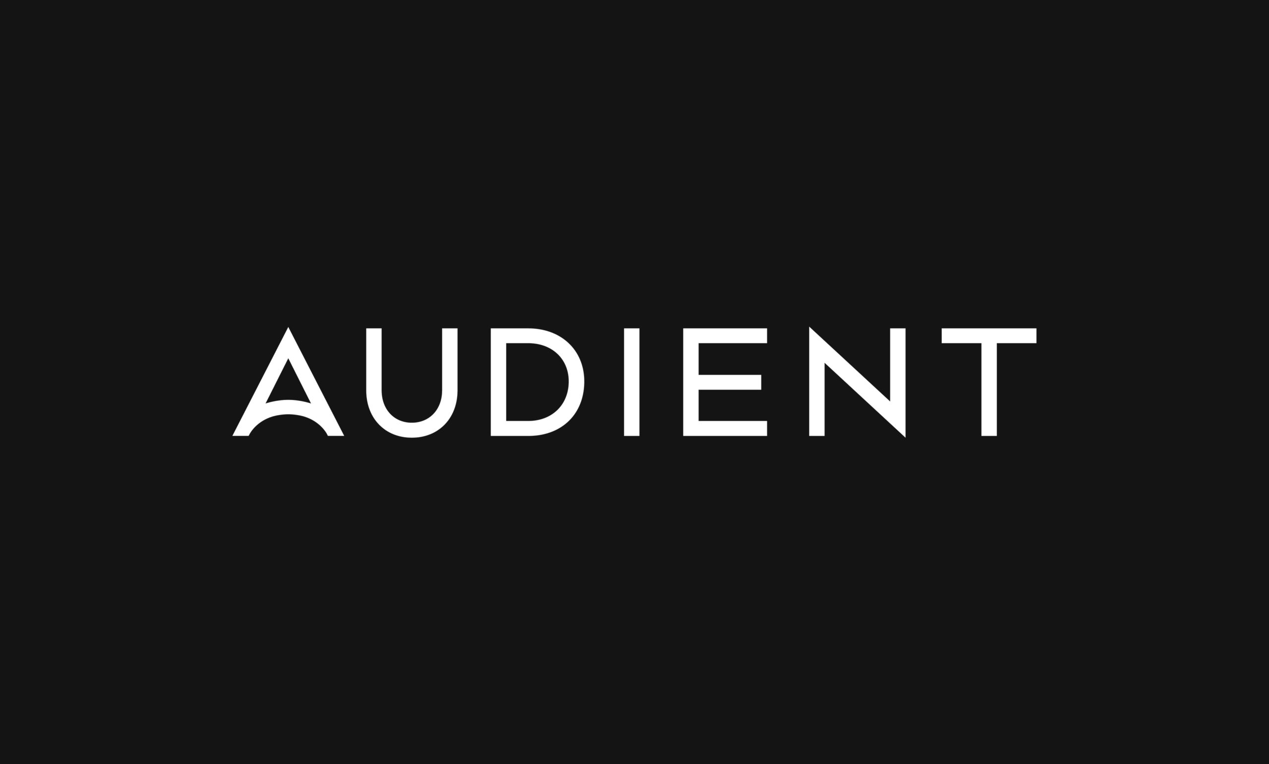 Audient modern new logo designed by UK based branding design studio Equals Design