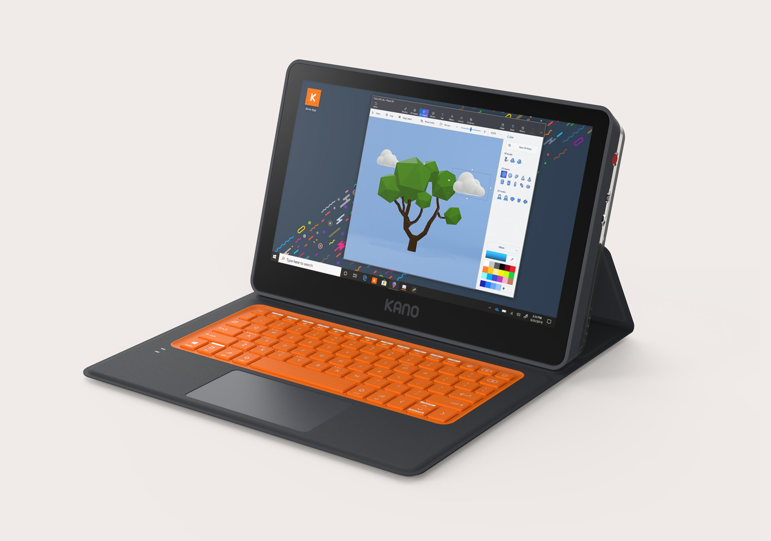 Kano and Microsoft pc and tablet DIY computer kit for kids to learn coding designed by UK based industrial design studio Equals Design