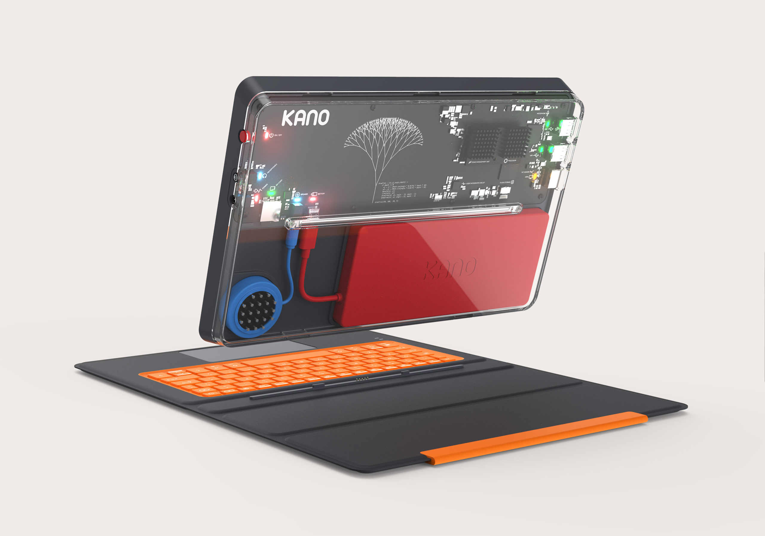 Kano and Microsoft pc and tablet DIY computer kit for kids to learn coding designed by UK based industrial design studio Equals Design